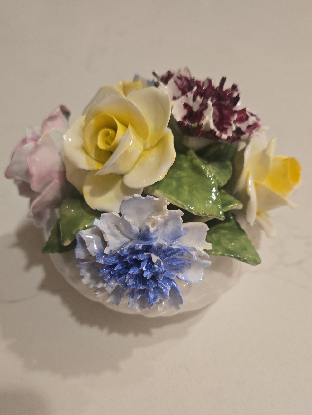 Vintage Radnor Fine Bone China Floral Figurine, Made in England (4")
